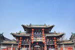 中式古建筑大门景象