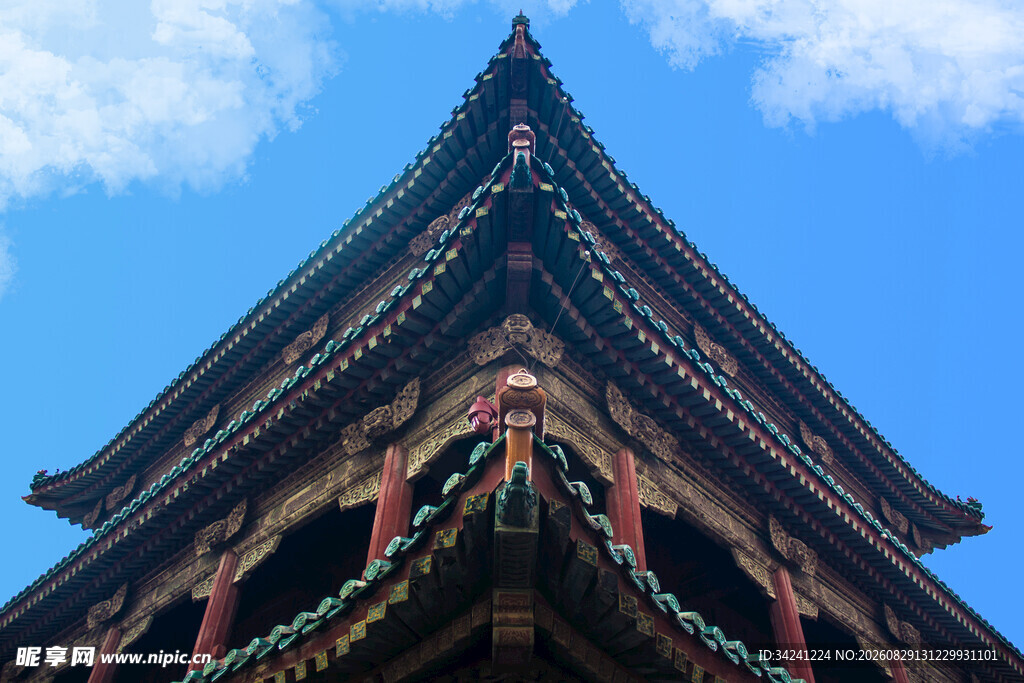 古建飞檐尽显中式建筑之美