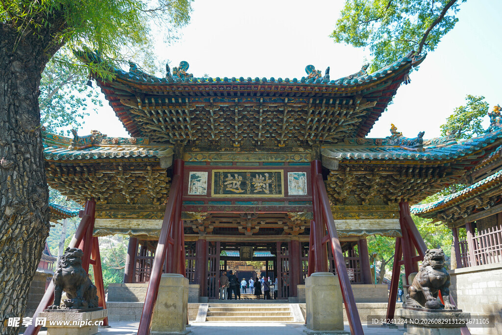 中式古建门楼景观