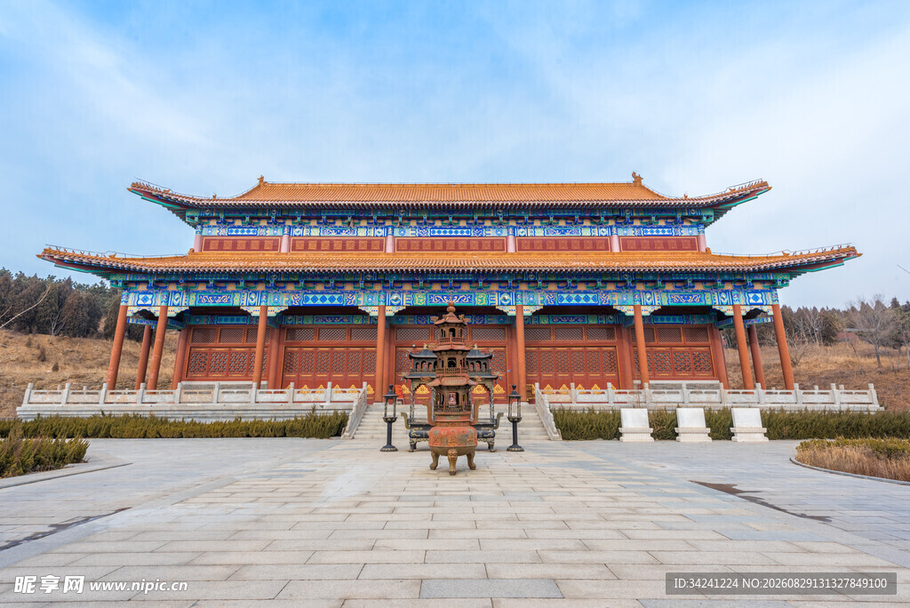 中式古建筑宫殿雄伟景观