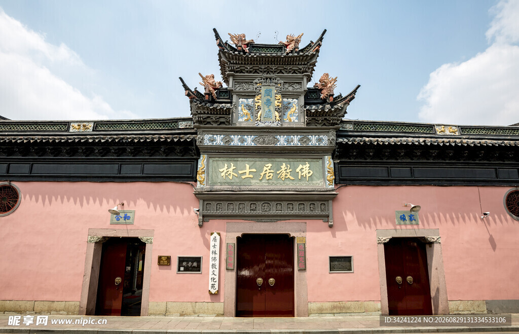 古色古香的中式庙宇建筑