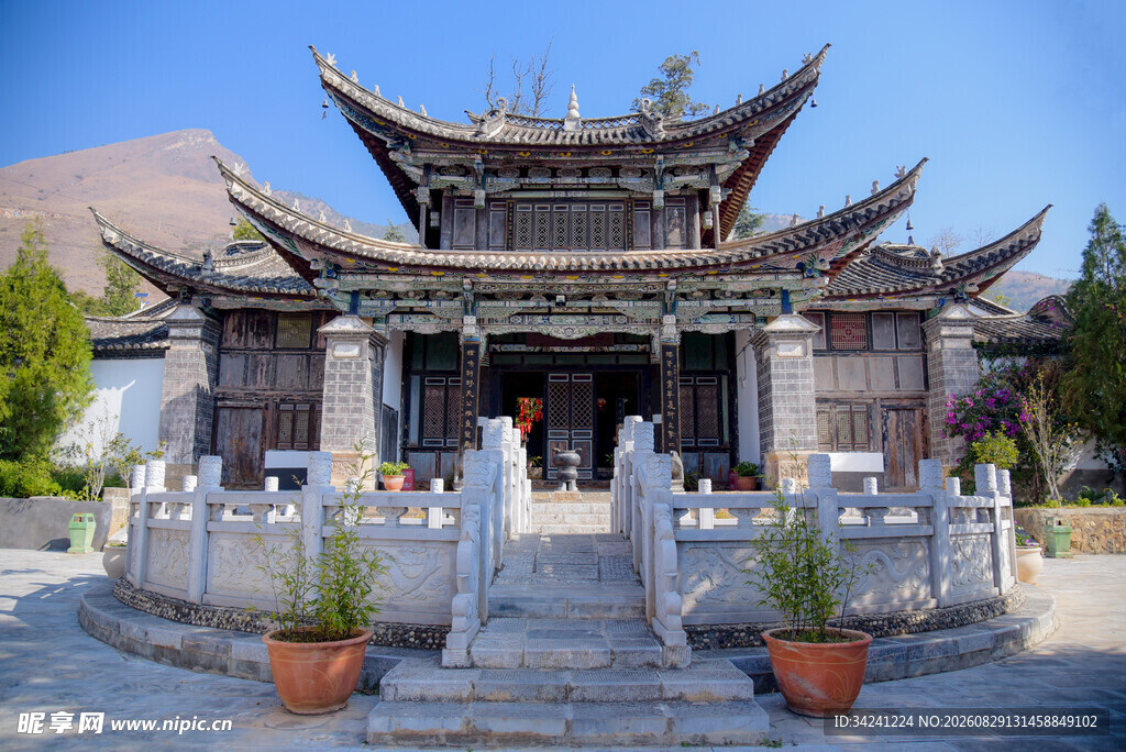 中式古建筑庙宇景观