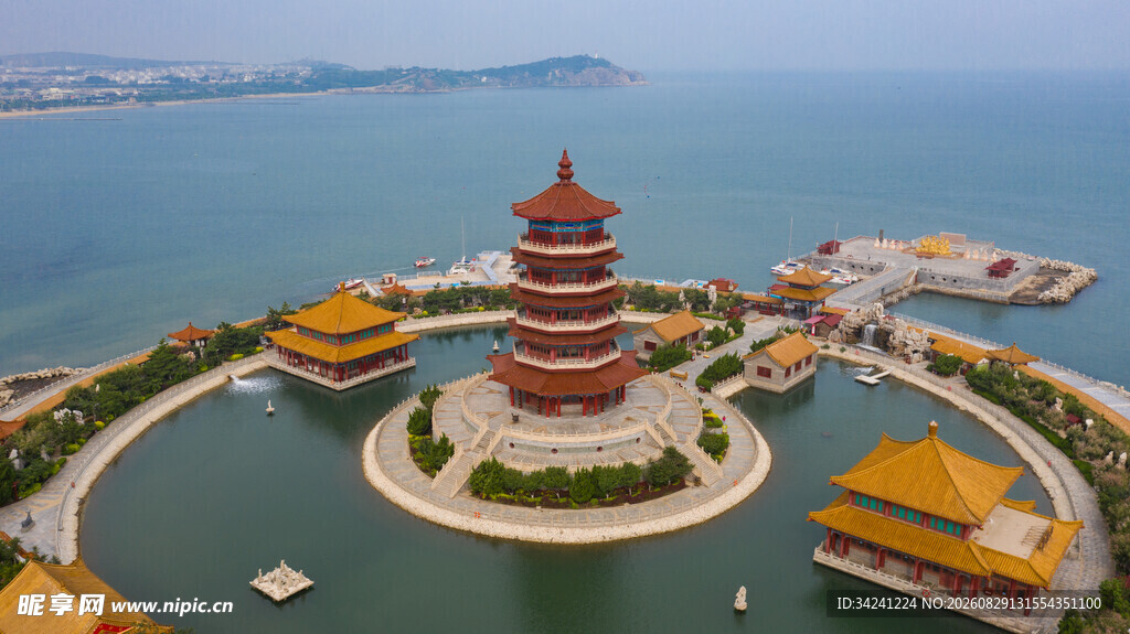 海上宝塔风景秀丽