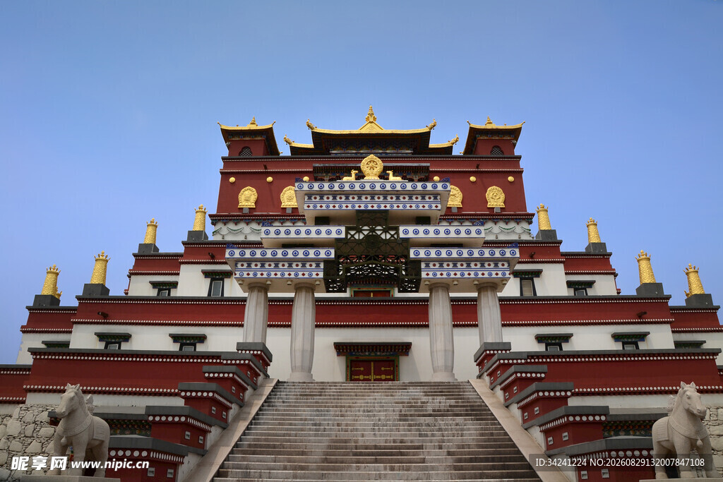 藏式风格寺庙建筑景观