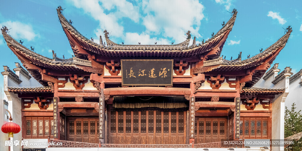 中式古建筑庙宇外观