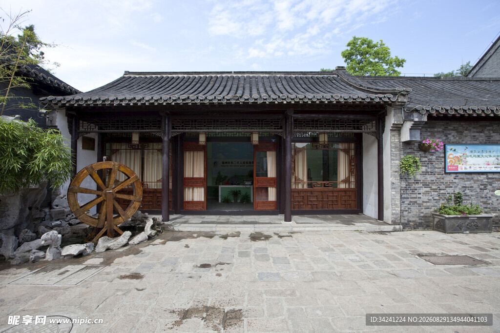 中式古宅古朴庭院景致