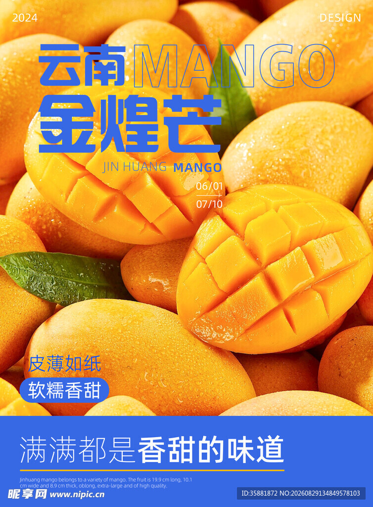 云南金煌芒水果海报