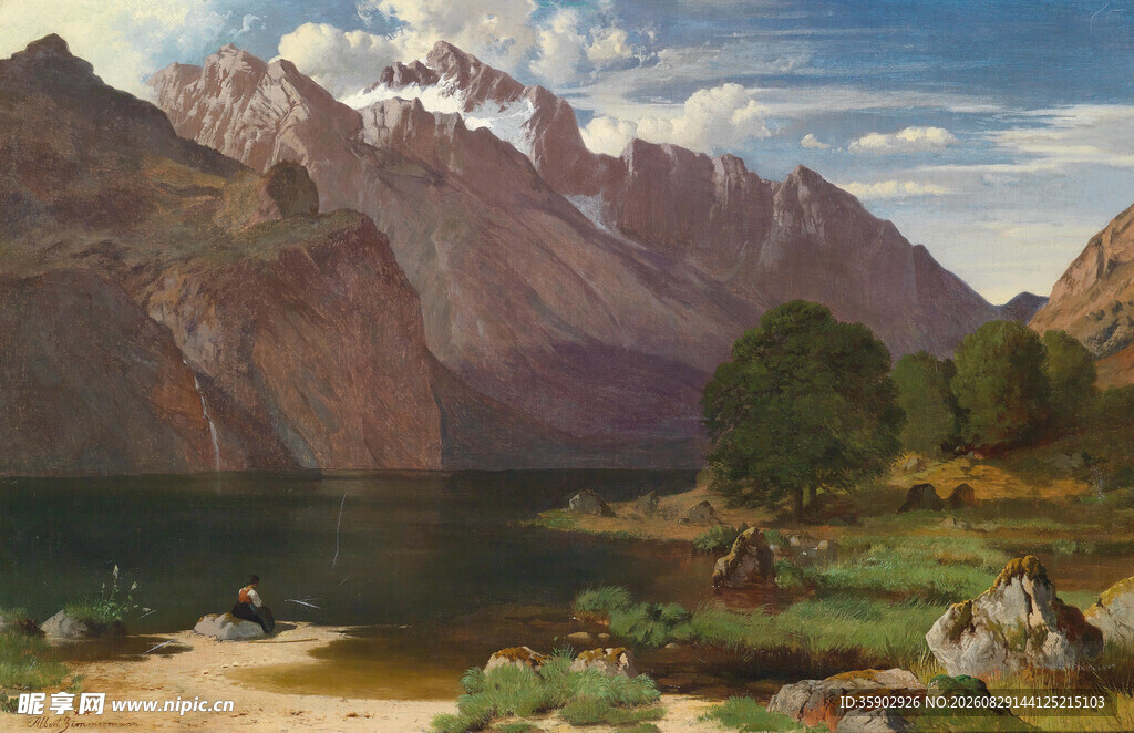 山间湖畔美景