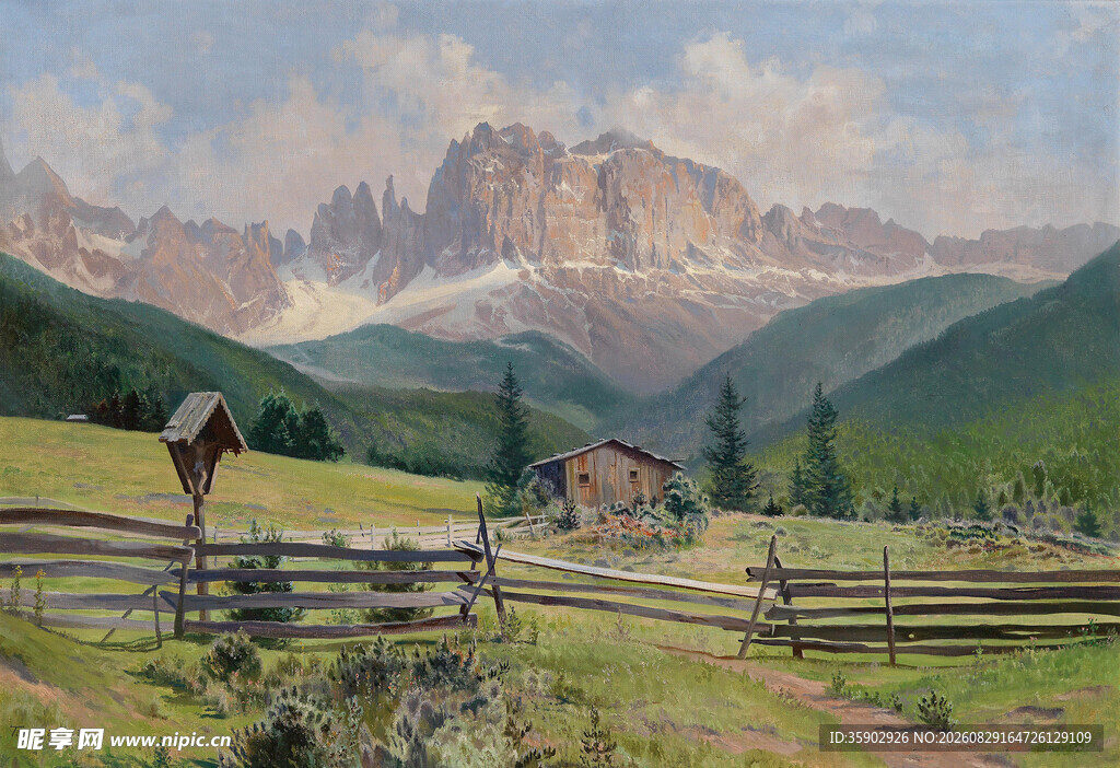 山间牧场美景