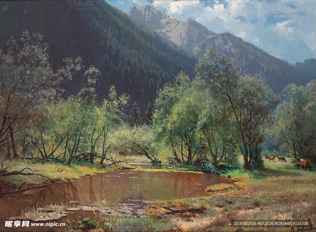 山间秀丽风景