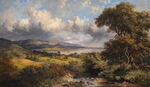 田园山水风景油画