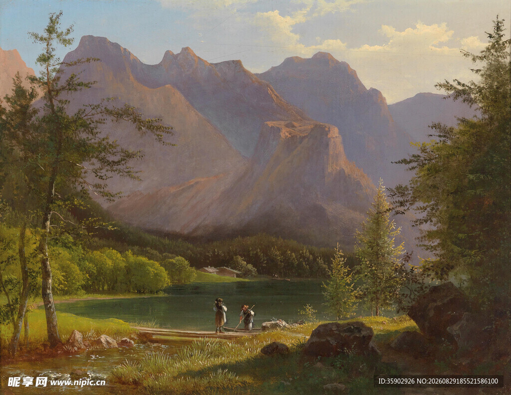 山间湖畔美景