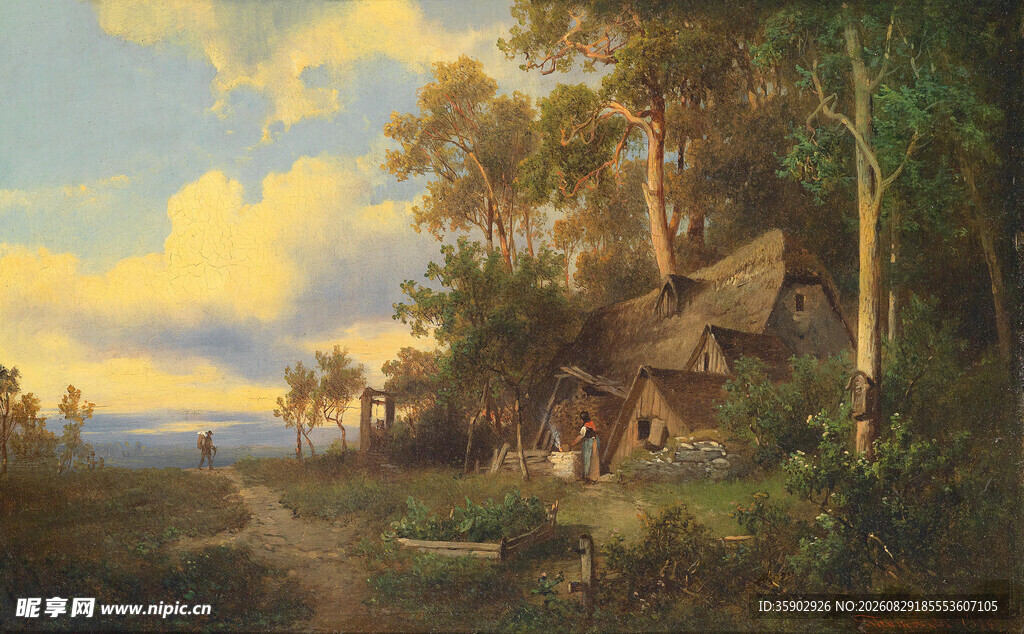 乡村黄昏美景
