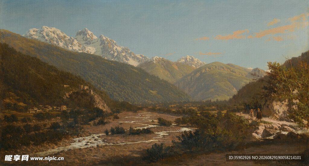 山间公路旁的壮美风景