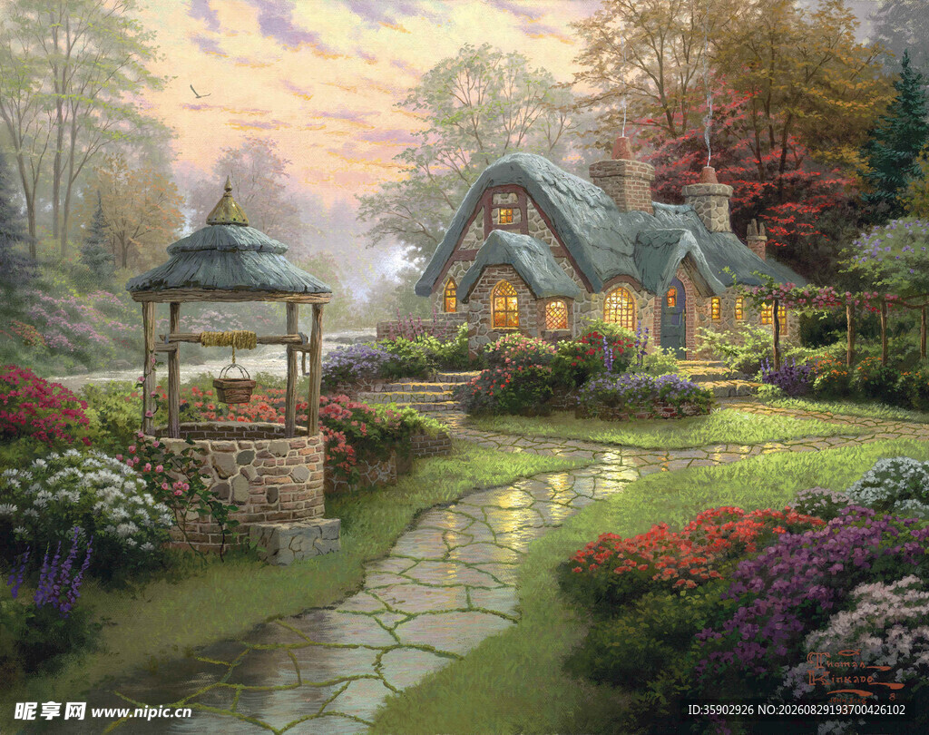 梦幻田园小屋景观