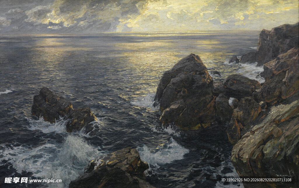 海边礁石与壮阔海景