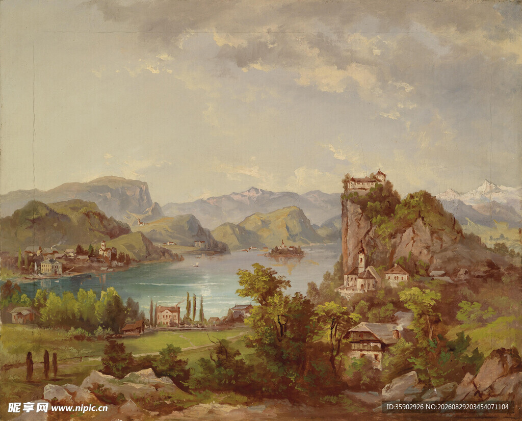 古典山水风景油画