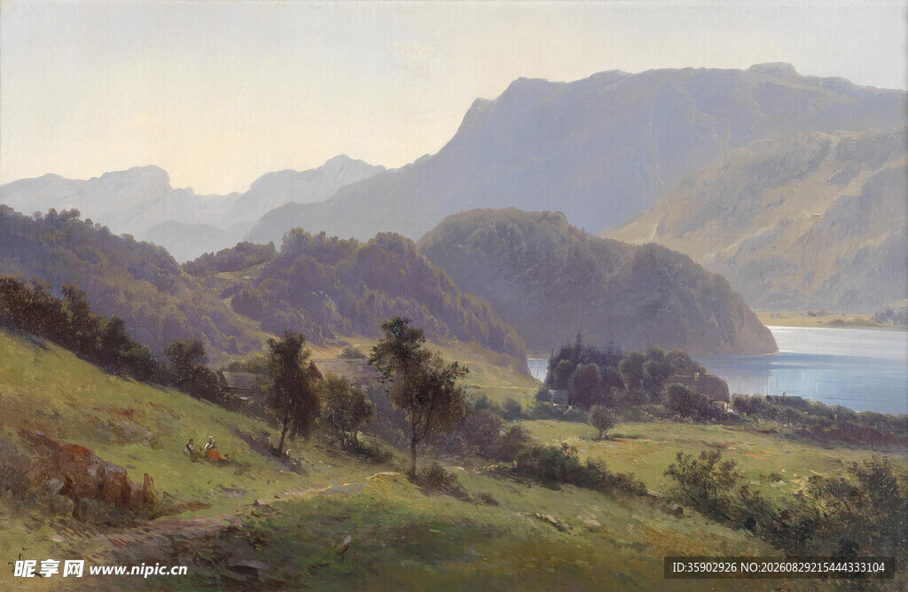 山间湖畔美景