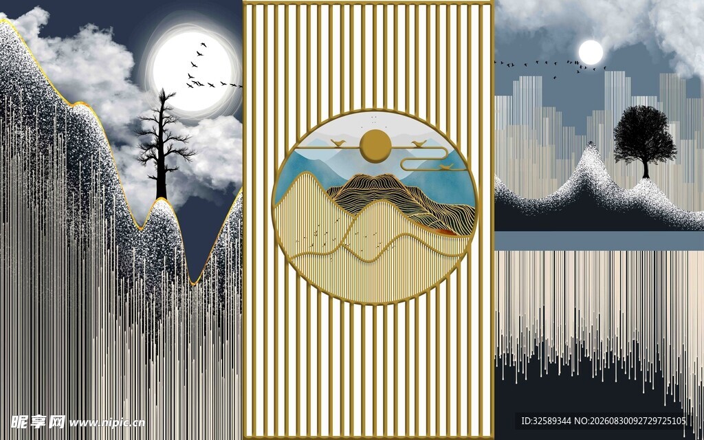 梦幻风景拼贴画