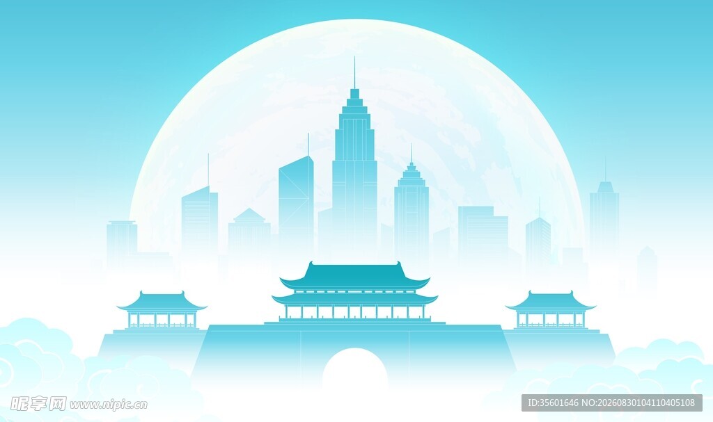 国风城市场景