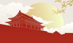 国风建筑背景