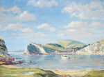 海岸风景油画