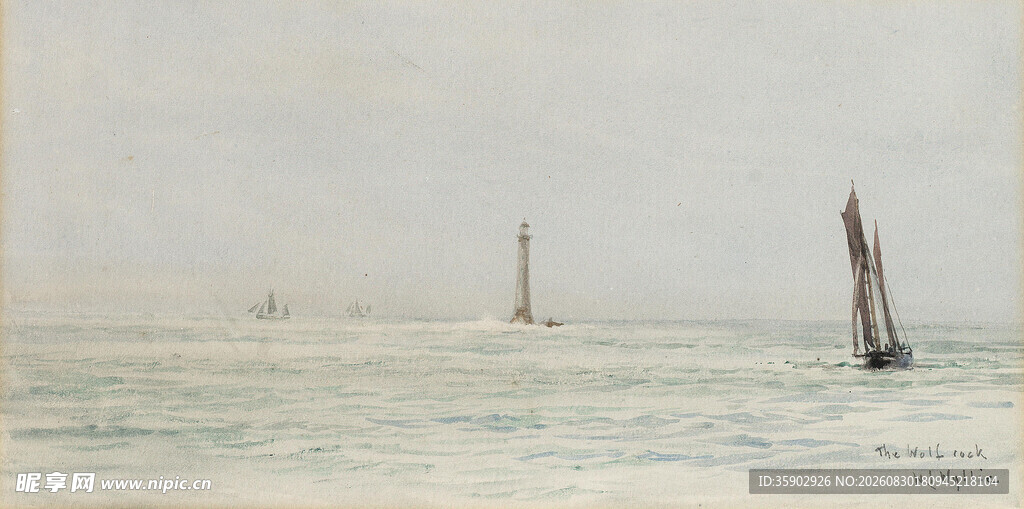 海上帆船景致