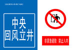 中央回风立井警示标识