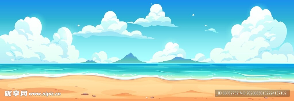 夏日海滩背景