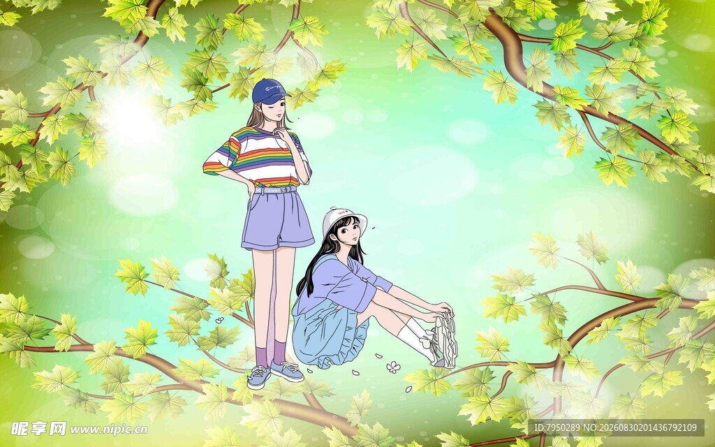 春日树下的休闲时光