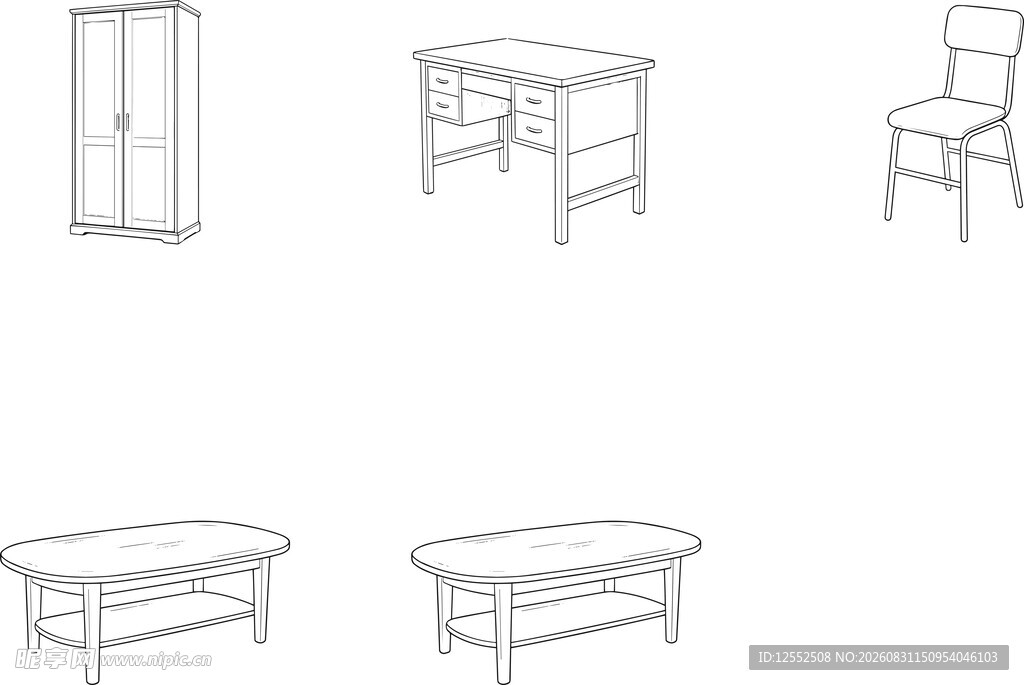 简约家具线条设计图