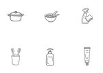 厨房用品图标集
