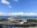 城市海滨风光全景图