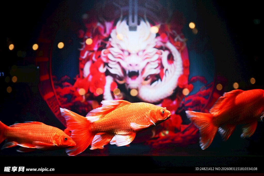梦幻锦鲤与神秘面具景观