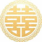 金色双喜图案