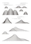 简约风山峦矢量图形素材