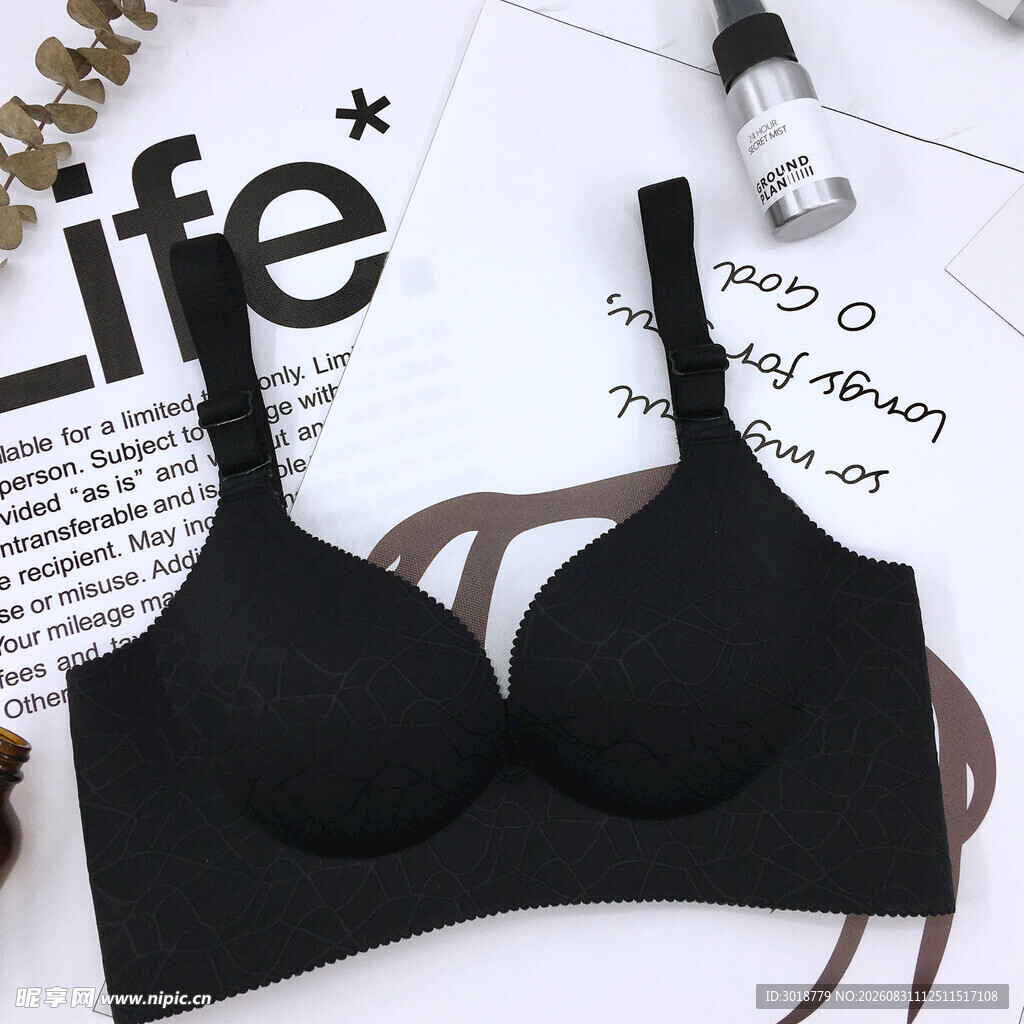 黑色简约女士内衣展示