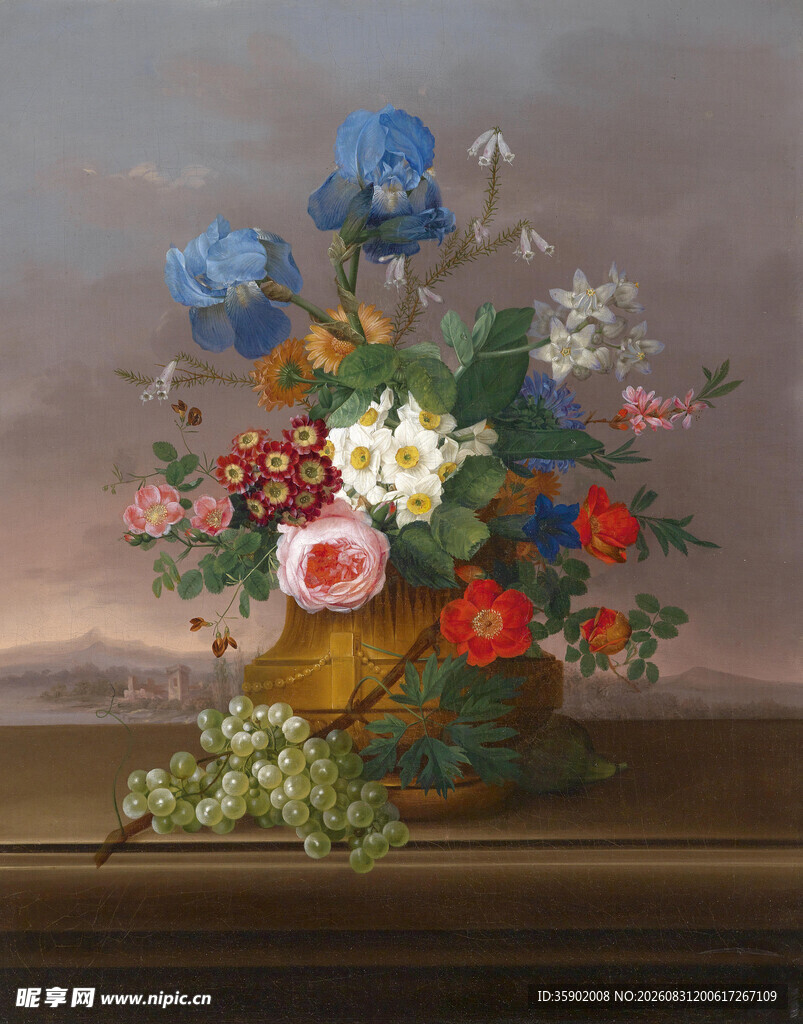 古典风格花卉静物油画