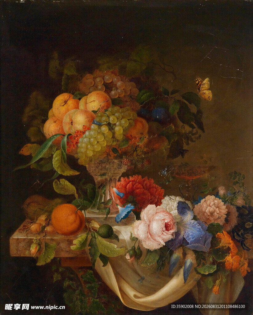 古典花卉静物油画