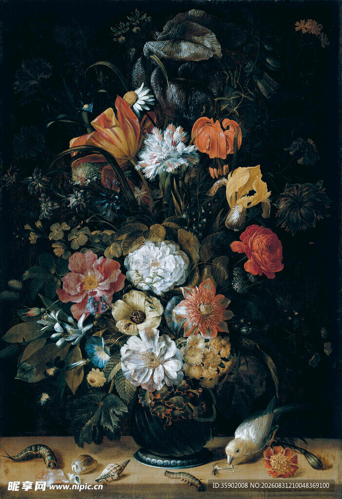古典花卉静物油画