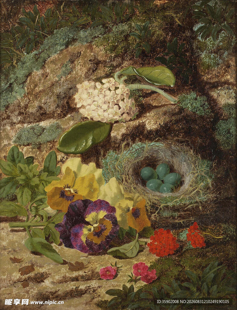 花卉静物油画色彩绚丽