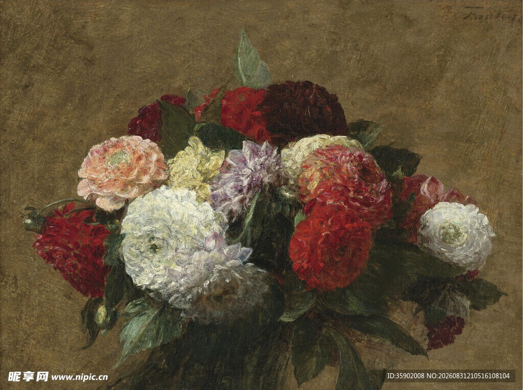 多彩鲜花花束展示