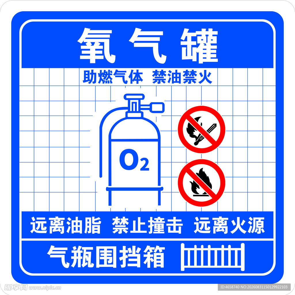 氧气罐安全标识
