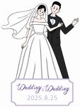 浪漫婚礼插画