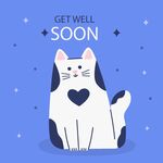 可爱猫咪送康复祝福