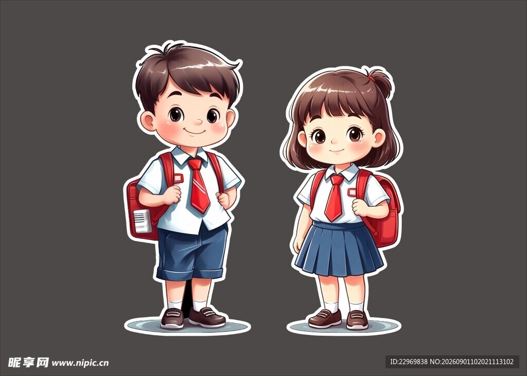 卡通学生图片