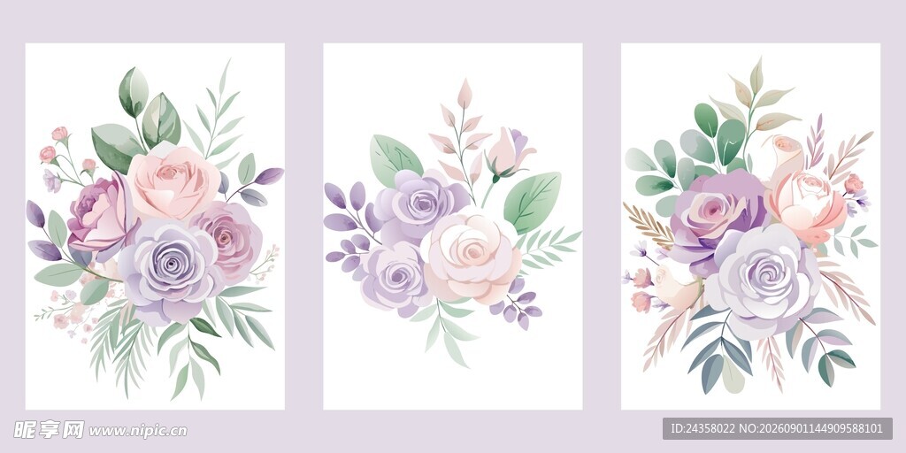 淡雅花卉组图