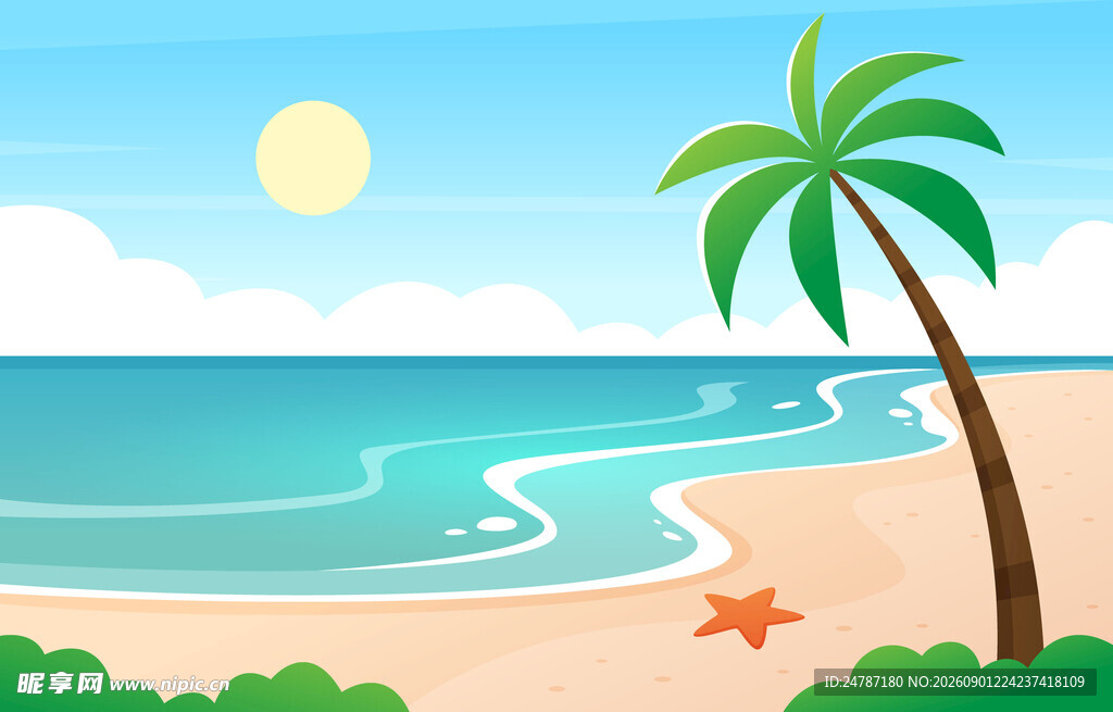 夏日海滩风光