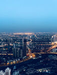 城市夜景俯瞰图