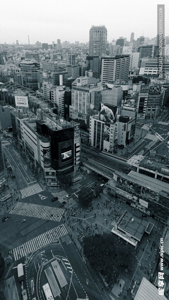 俯瞰城市建筑景观